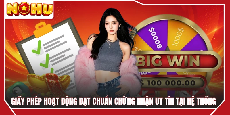 Giấy phép hoạt động đạt chuẩn chứng nhận uy tín tại hệ thống